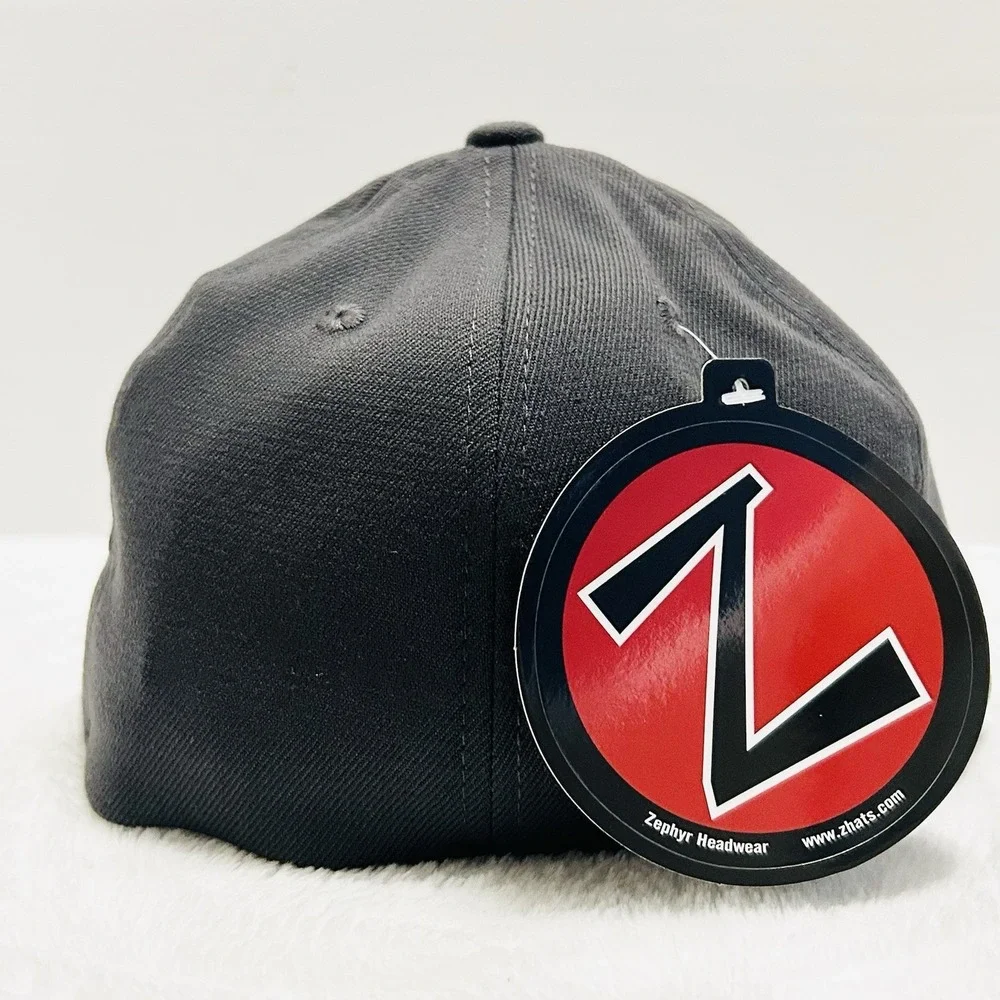 Zephyr‎ Michigan Wolverines Logo Flat Hat Cap Stretch Flex Medium Dark Gray NCAA